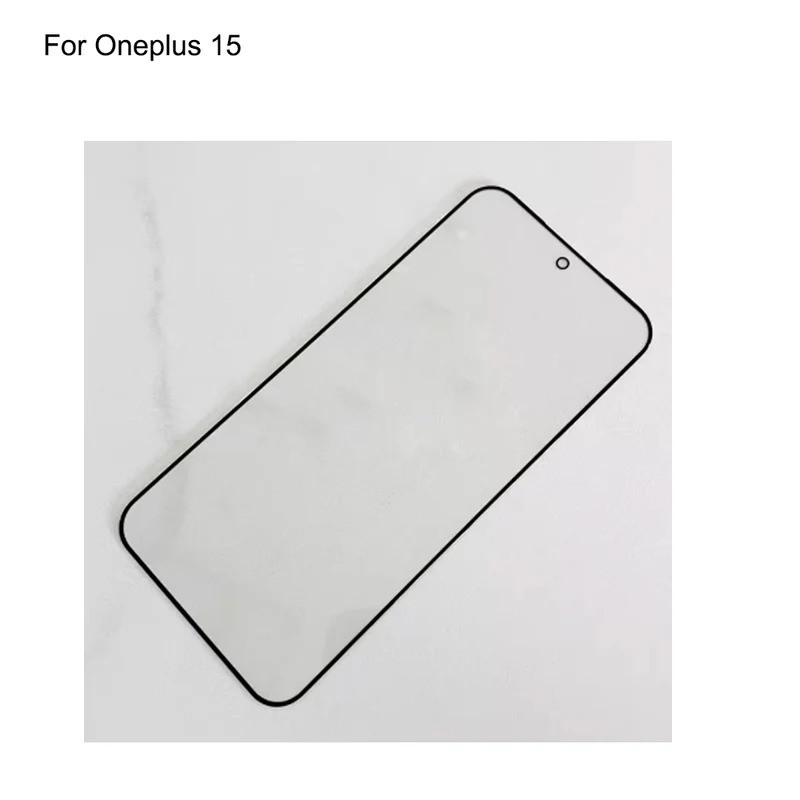 Para Oneplus 15, lente de vidro LCD frontal, tela sensível ao toque, painel externo de vidro para Oneplus 15 sem cabo fl