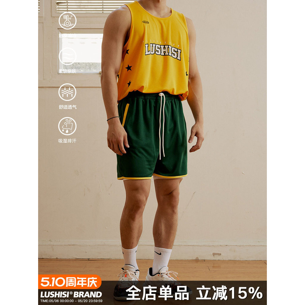 Lusisi nova rua americana calças de basquete quarto Shorts de cinco pontos correndo lazer esportes Fitness vitória tema