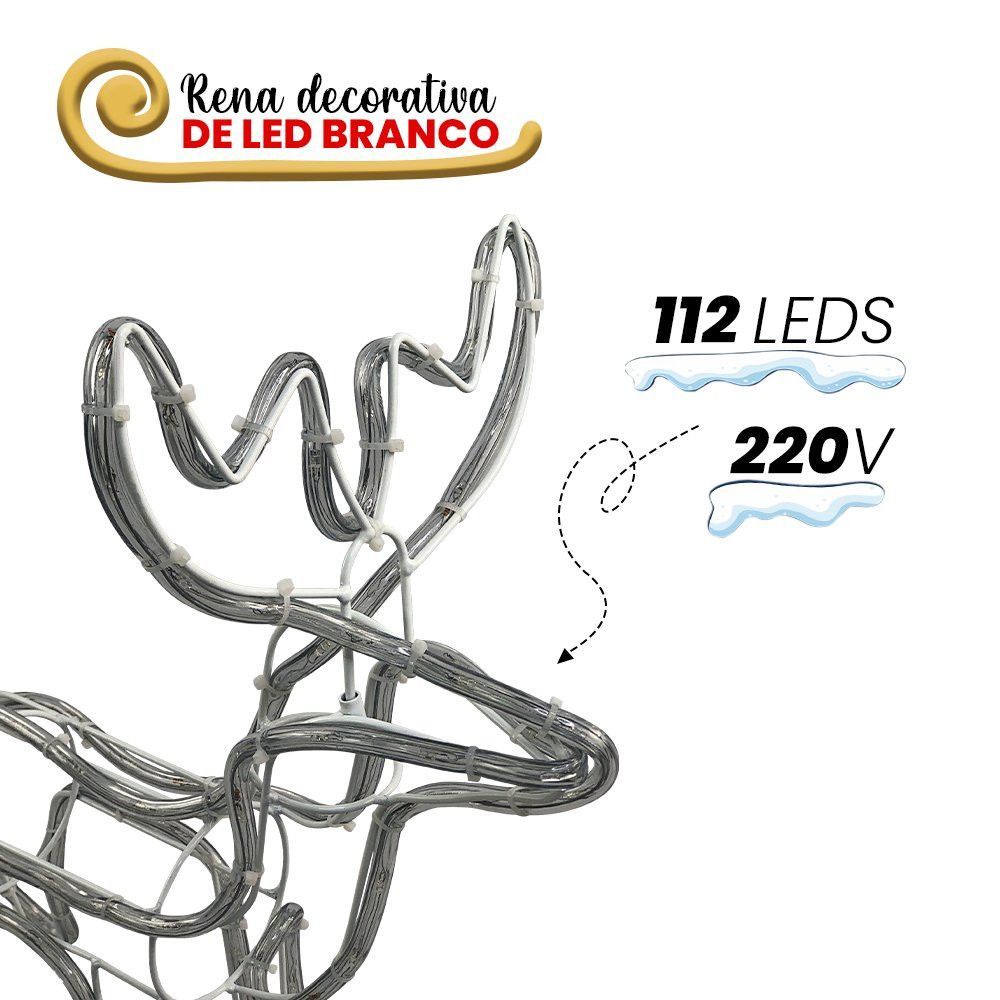 Armação Rena Macho de Led Média - 220v Wincy - Natal