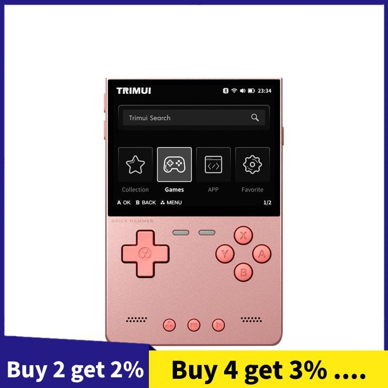BRICK Hammer Console De Jogos Retrô Portátil 3.2 " Tela IPS Chave Externa De Metal Luz LED 128 Gb De Armazenamento C