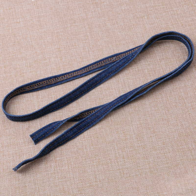 Alça de tecido jeans de 1.5 cm de largura, corda fina, tubo superior, macacão, saia, alça de ombro fina, alça jeans