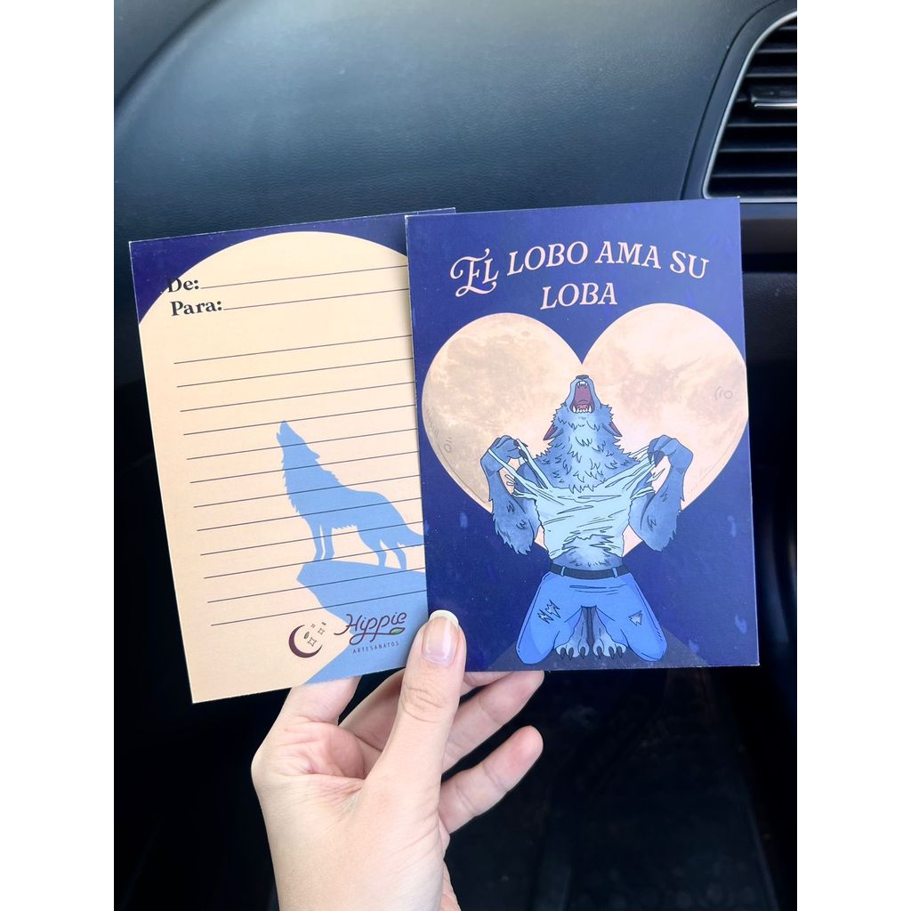 Cartão El Lobo ama su loba