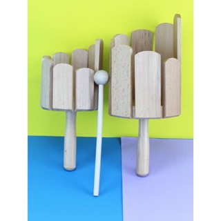 Auxiliares de ensino de madeira tubo Multi-áudio Orff instrumento de percussão crianças jardim de infância educação prec