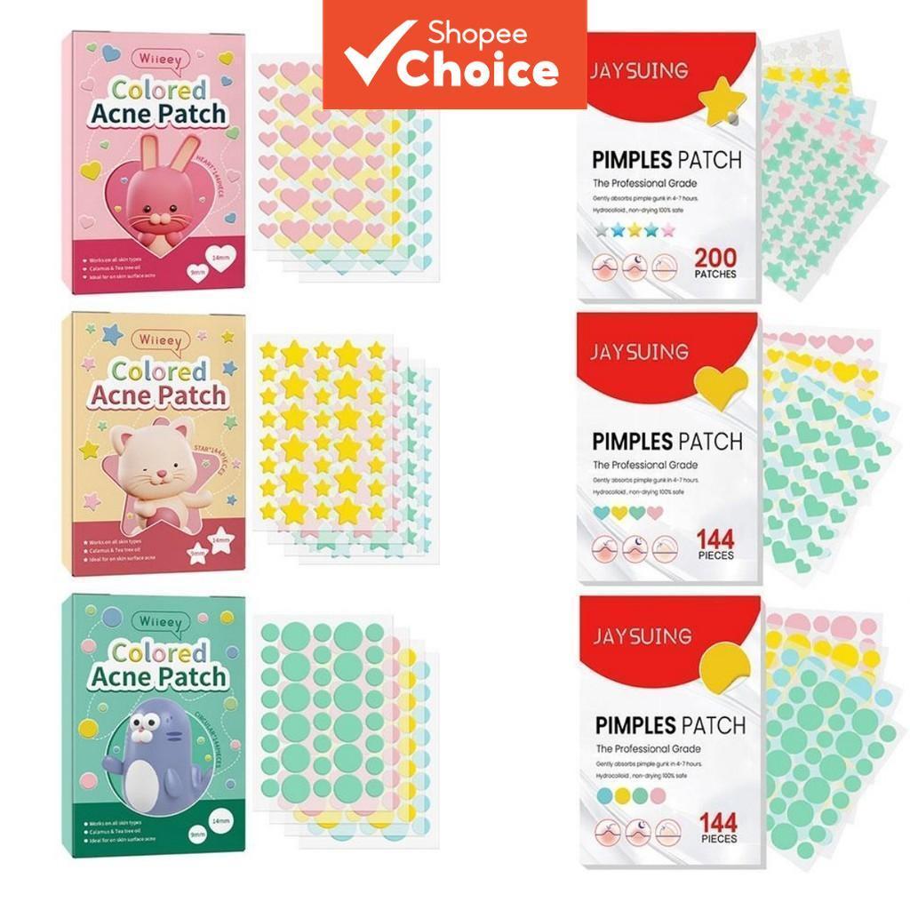Kawaii Coração Estrela Acne Remendo Espinha Absorvente Adesivos Colorido Invisível Tratamento De Ponto Corretivo Capa