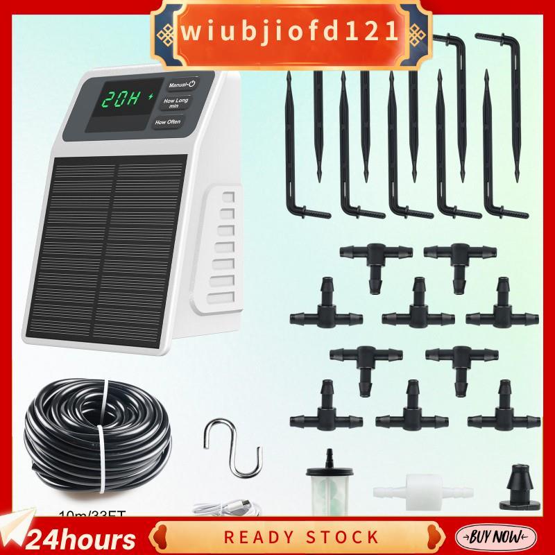 Kit De Irrigação Por Gotejamento Automático Solar Para Jardim Ao Ar Livre , Sistema De Rega Inteligente , Modos De Tempo