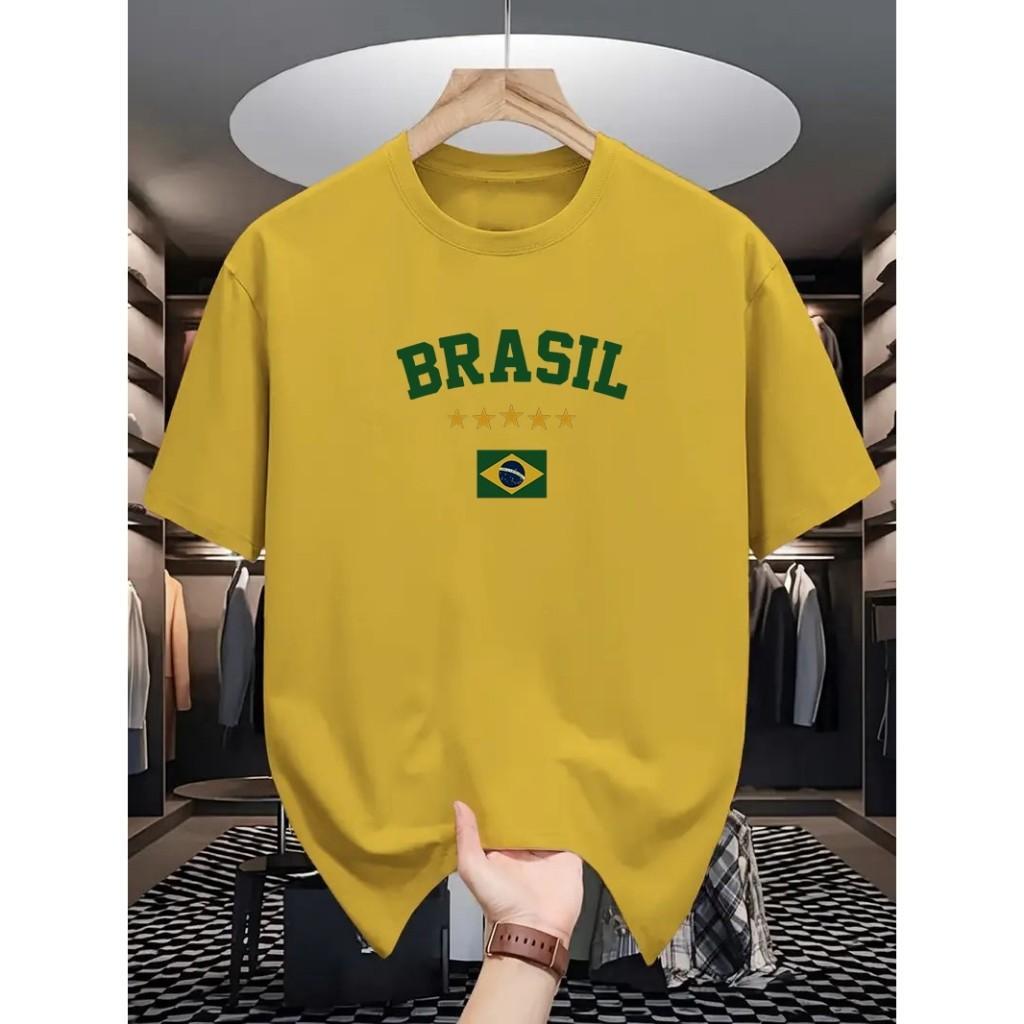 Camiseta Unissex 100% Algodão Seleção Brasileira Copa do Mundo Brasil Hype
