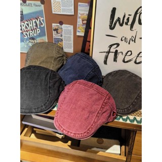 Boina masculina respirável estilo fino All-Match lavada na moda verão Denim boné feminino Retro britânico angustiado bon