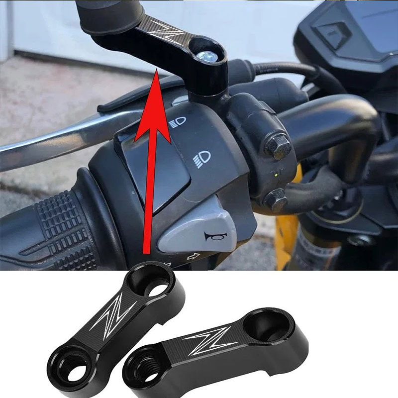 Espelhos Da Motocicleta Riser Extensão Suporte Acessórios Para Kawasaki Z900 Z650 Z750 Z400 Z800 Z1000 NINJA 400 650 300