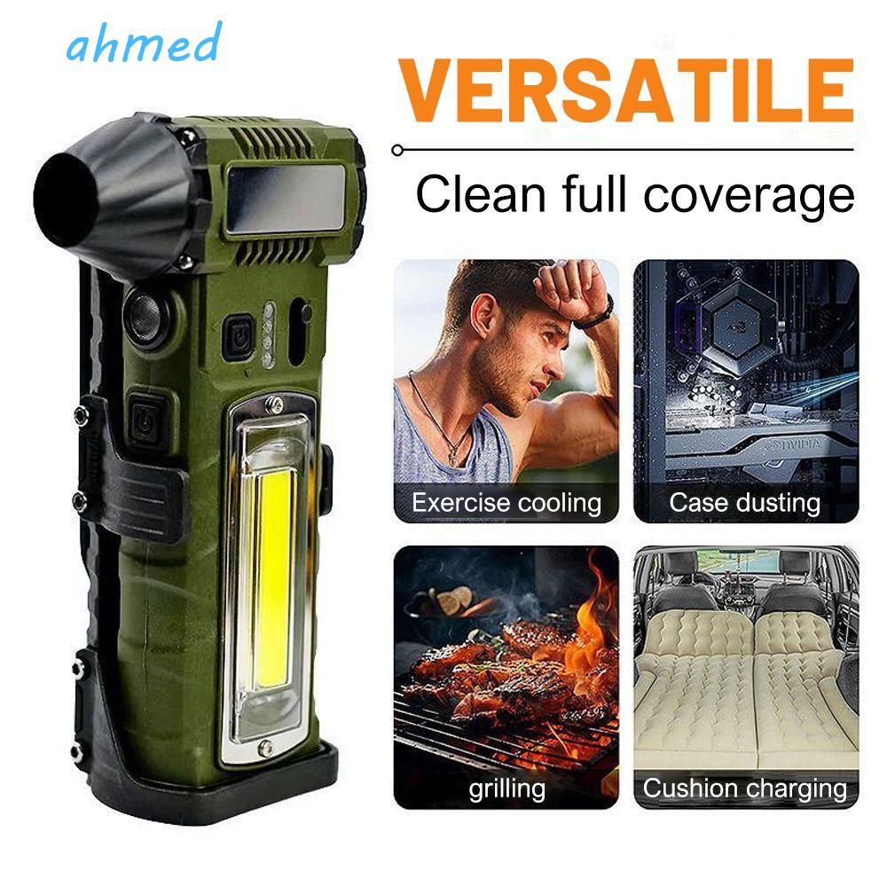 AHMED Poderoso Ventilador De Ar , Motor Sem Escova Power Dispaly Turbo Violent Fan , 110000ventilador Portátil Fio Rpm