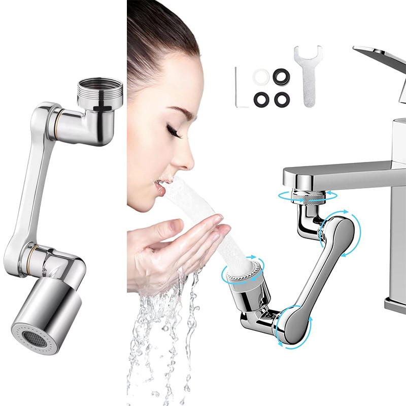 Extensor De Torneira Universal Multifuncional Com Braço Mecânico Flexível , Adaptador De Saída De Água Rotativa Anti-Res