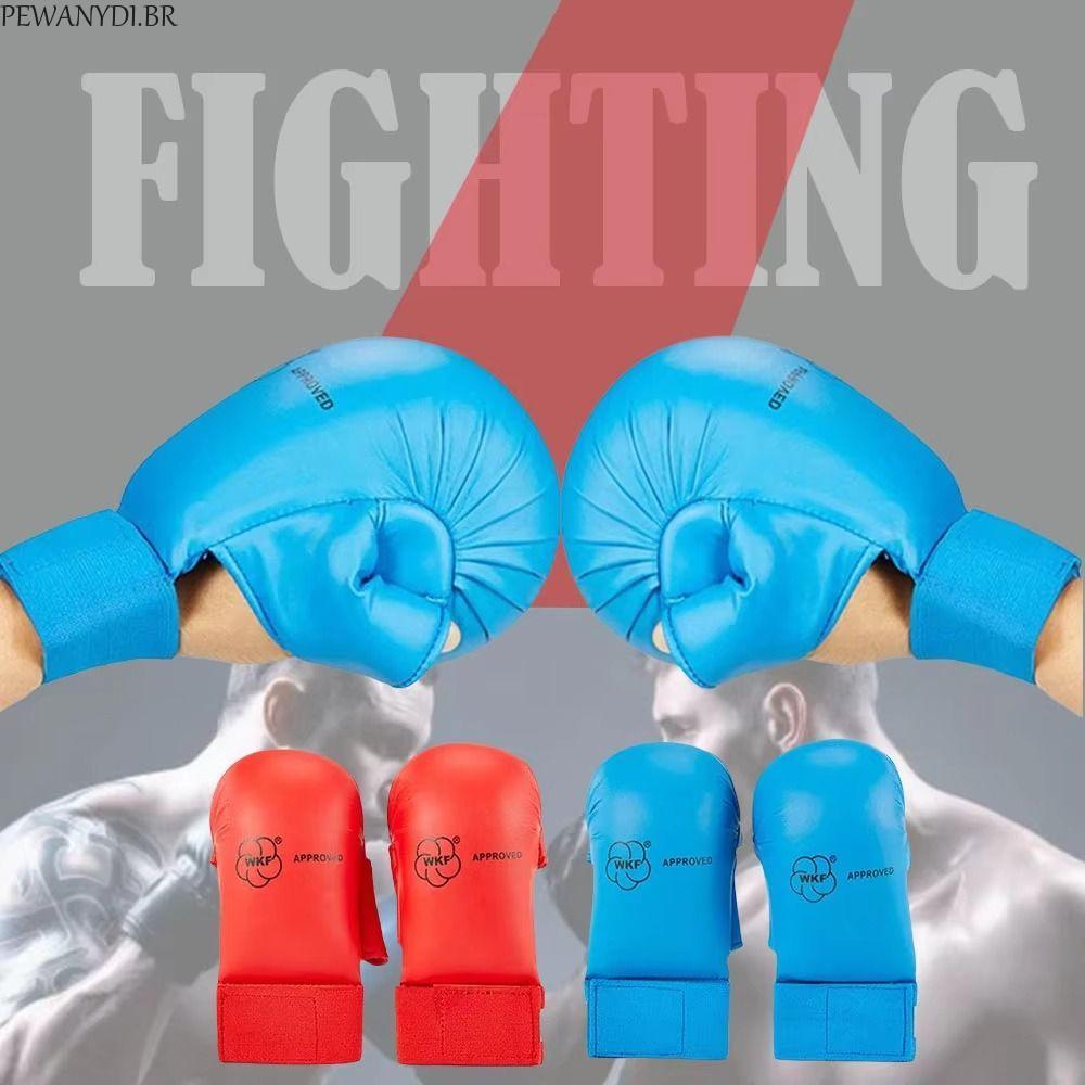 Luvas De Karatê PEWANYDI , Boxe Com Meio Dedo Para Proteção Do Polegar , Couro PU Engrossado Protetor De Mão