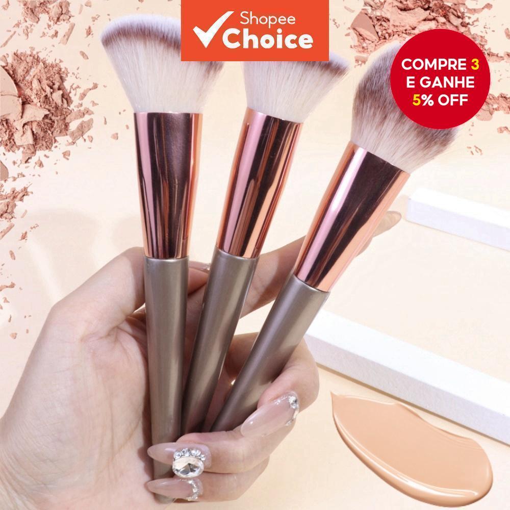 Conjunto De Pincéis De Maquiagem Para Viagem , 3 Peças , Base Blush Em Pó , Itens Essenciais
