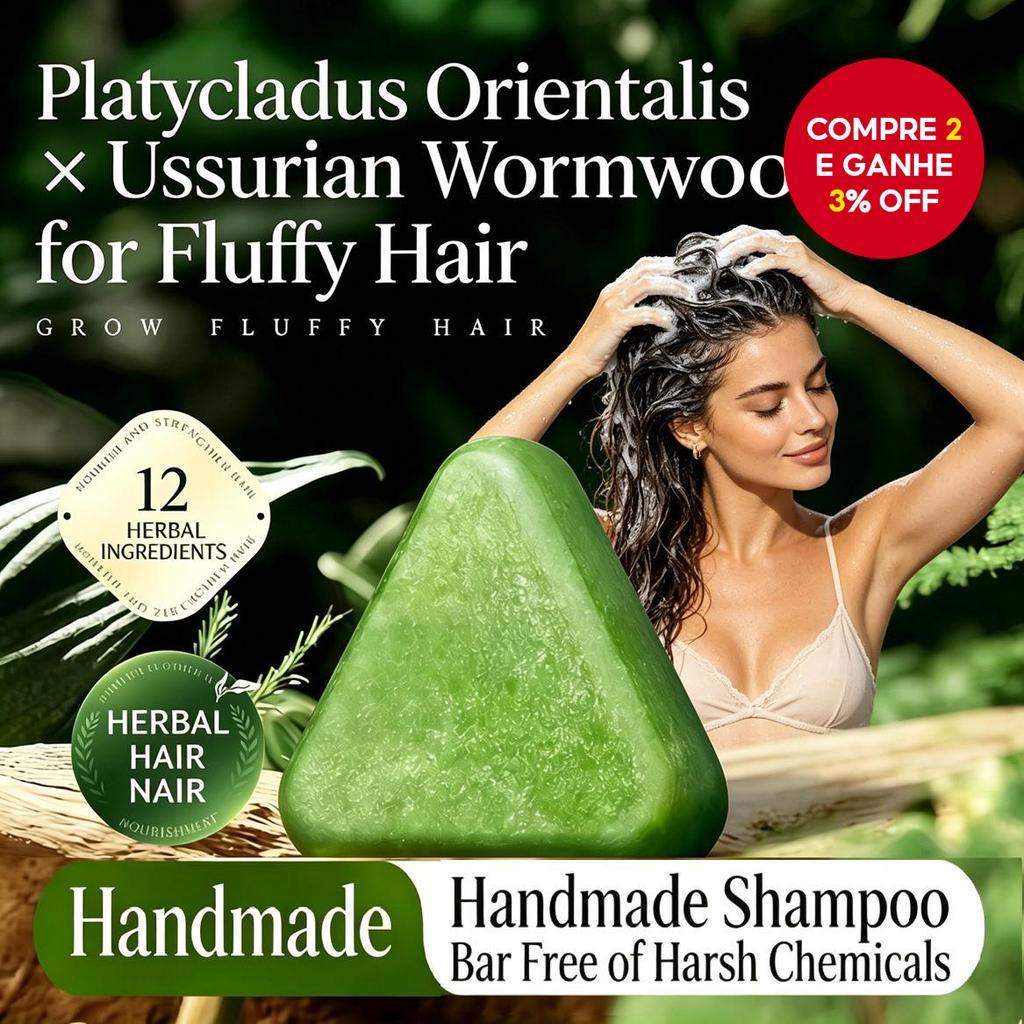 Usmaan Shampoo Antiqueda Sabonete Herbal Hair Care Bar120g