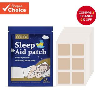 48pcs Adesivos Naturais Para Dormir Relaxamento Profundo-Auxílio À Base De Ervas Com Infusão De Lavanda E Camomila , 10g