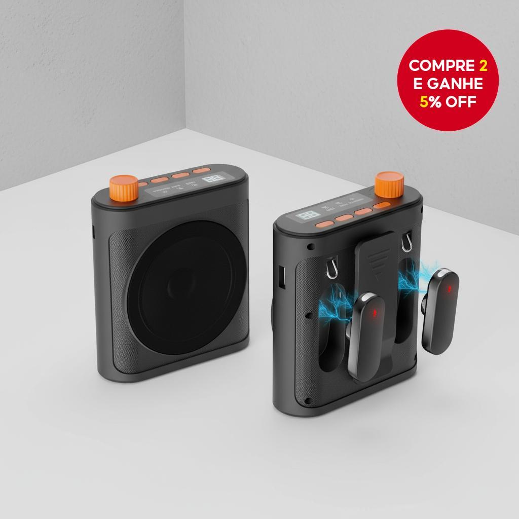  M29 Amplificador de Voz Sem Fio com Microfone de Lapela, Suporte Bluetooth USB para Ensino, Entrevistas