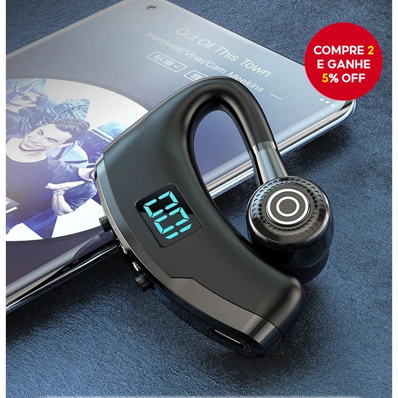 Fone de Ouvido Sem Fio HQAi V9Pro Bluetooth com Microfone, Som Hi-Fi, Compatível com Todos os Telefones.