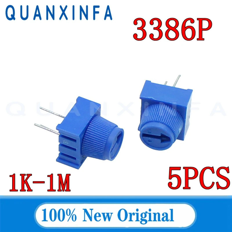 5 Pcs 3386P 3386P-1-103 104 500 ohm 500R 1K 2K 5K 10K 20K 50K 100K 200K 500K 1M Trimpot Trimmer Potenciômetro Em Estoque