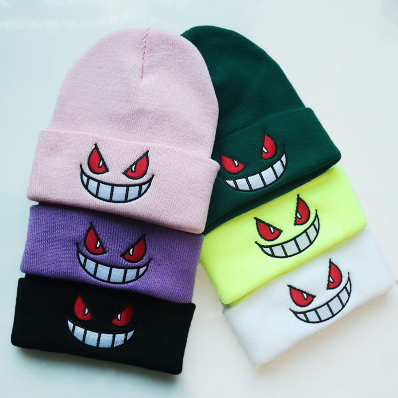 Gorro Unissex De Inverno Ao Ar Livre Com 6 Estilos Para Chapéu Capuz Gengar De Malha Chapéus Casuais De Halloween