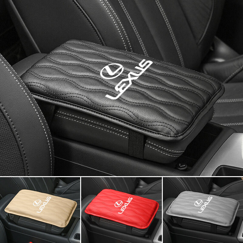 Almofada para Apoio de Braço do Console Central do Carro, Capa para Caixa de Apoio de Braço em Couro PU, Almofada para C