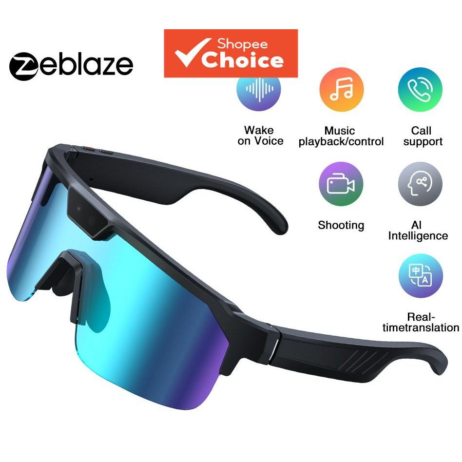 Óculos Esportivos Câmera Inteligente Zeblaze 800W 1080P Foto HD Gravação de Víde