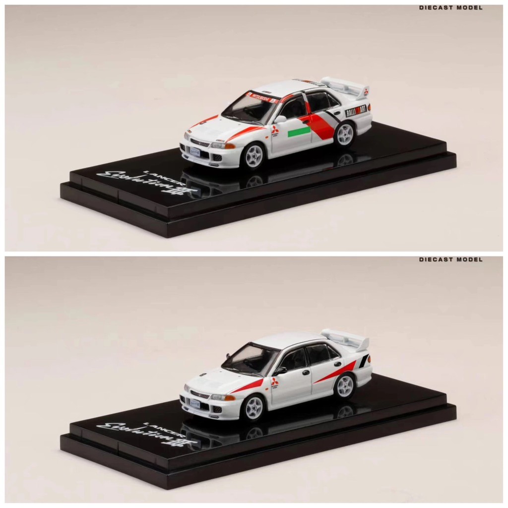 Hobbyjapan 1/64 Mitsubishi EVO 3 Modelos de carros Liga de fundição Modelos de carros Carros de brinquedo Ornamentos