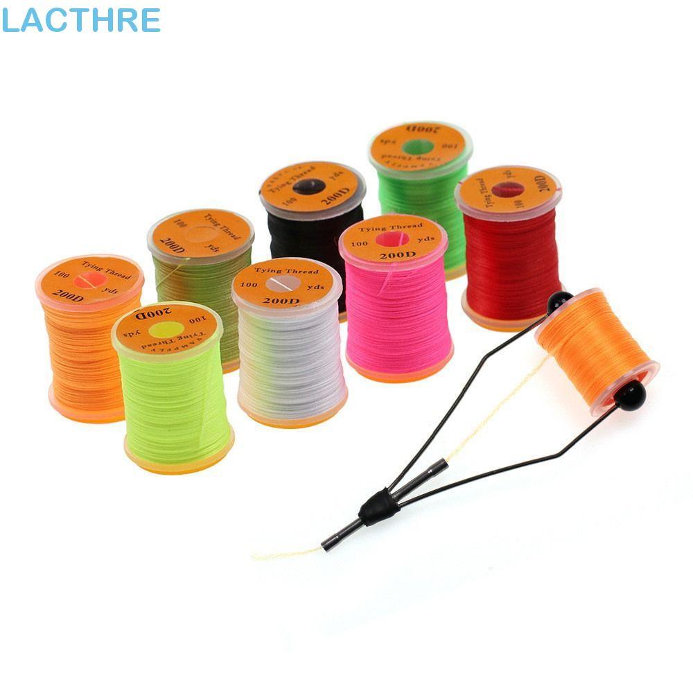 LACTHRE Fly Tying Thread Moscas Ferramentas De Pesca Isca De 100 Jardas 200D Linha De Gancho De Salmão