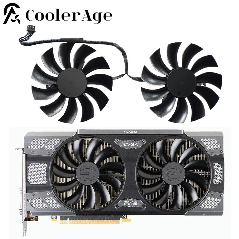Ventilador De Placa iVideo Para EVGA GeForce GTX 1060 1070 1080 88MM PLA09215B12H RTX1060 RTX1070 RTX1080 Refrigeração D