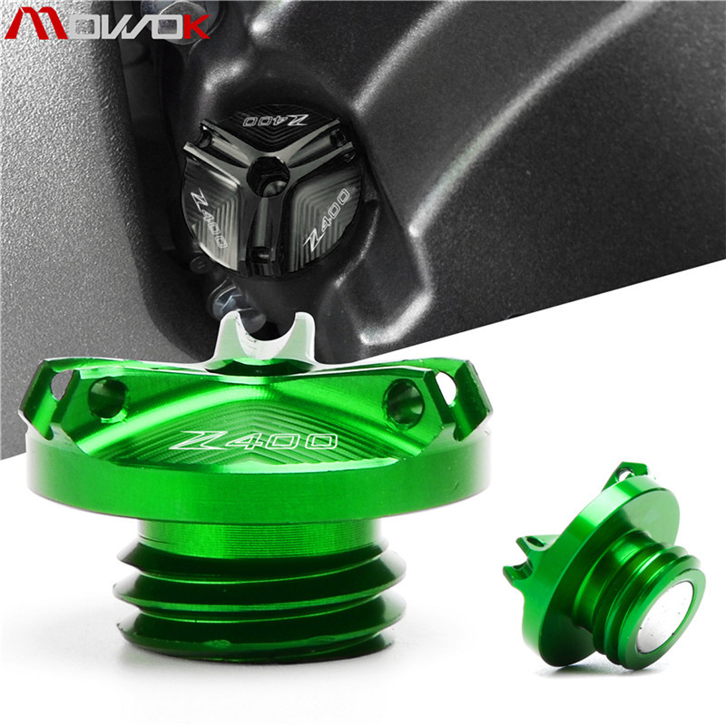 Kawasaki Little Ninja Z400 19-22 Tampa de parafuso de óleo de motor em liga de alumínio modificada Acessórios para tampa