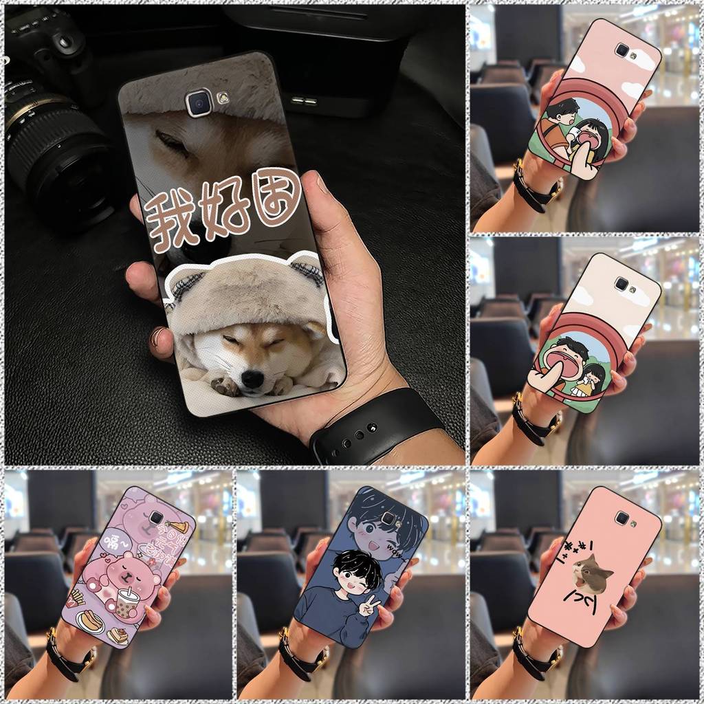 Capa Protetora Para Telefone Samsung Galaxy J7 Prime/2/2018/ON7 2016/G610F Anti-Poeira Bonito TPU Design De Moda Macia E