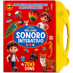 Meu Livro Sonoro Interativo - Português e Inglês - Amarelo