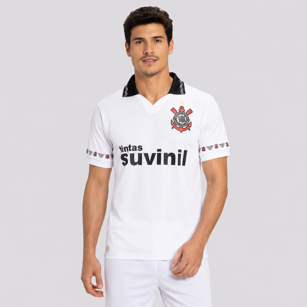 Camisa Corinthians Retrô 1995 Suvinil Branca