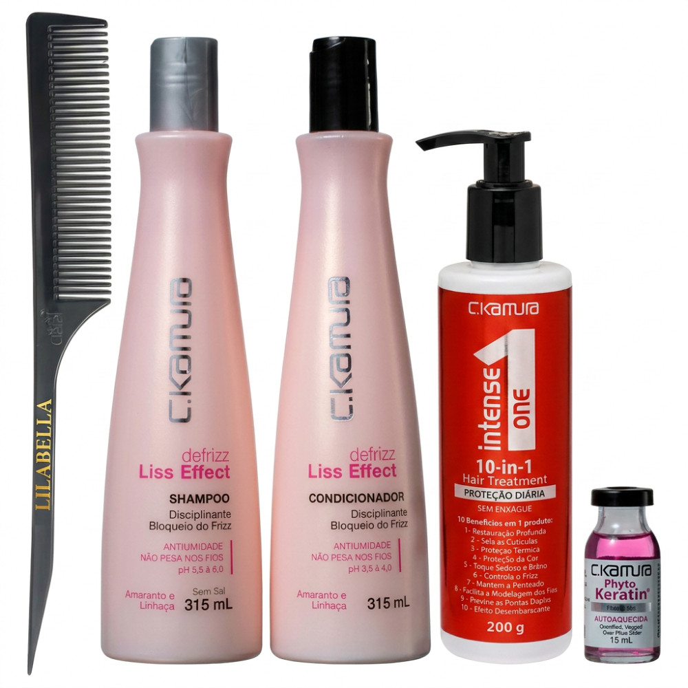 Kit C.Kamura Amino 10 Em 1 Proteção + Pente Lilabella