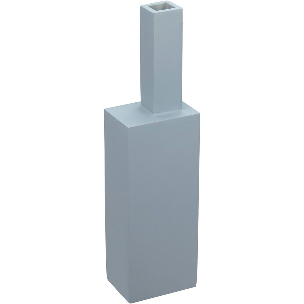 VASO DECORATIVO ENFEITE PLANTA APARADOR CAIXA RESINA 30x8x6cm CINZA