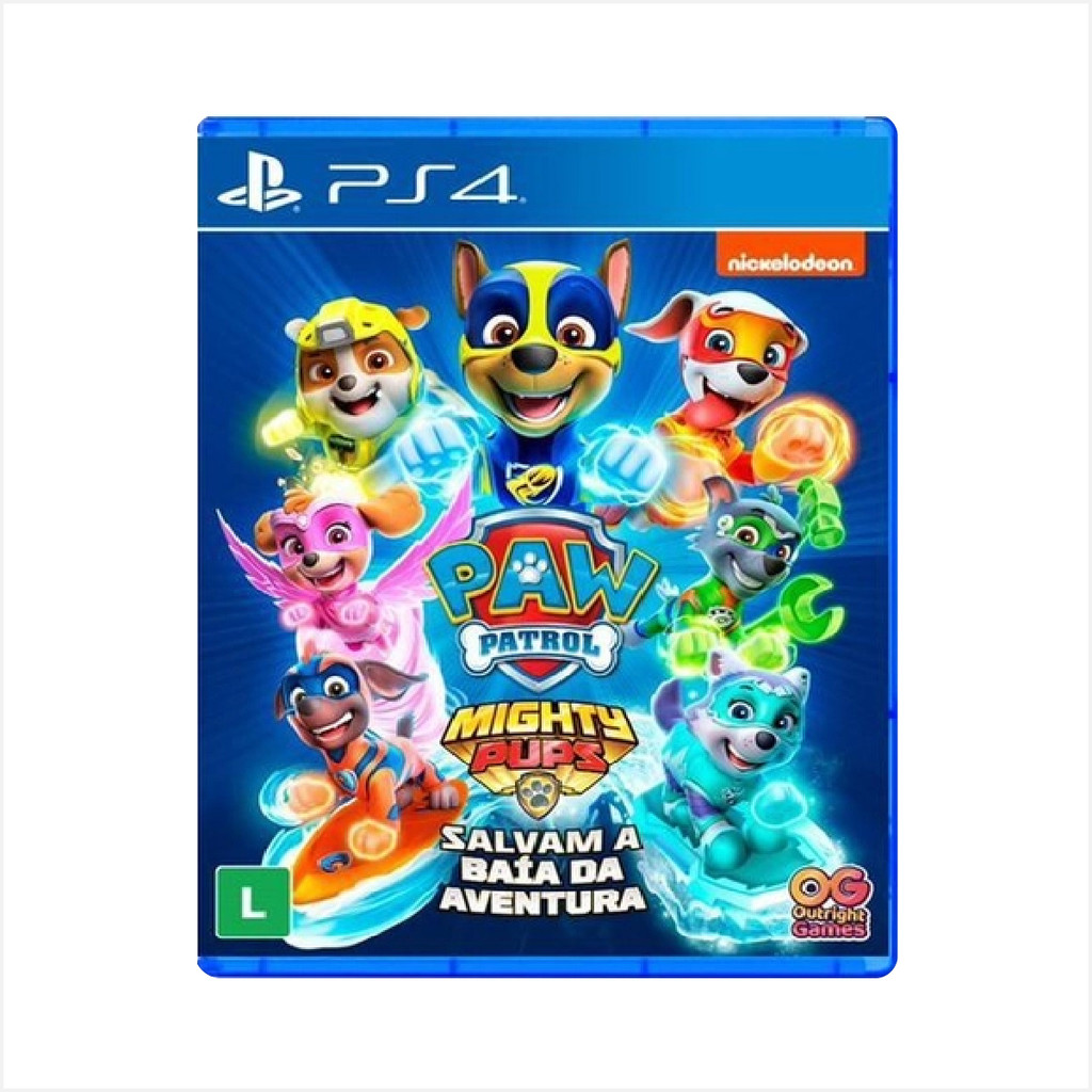 Jogo Patrulha Canina Super Filhotes Salvam A Baía Da Aventura - PS4 - Usado - Original