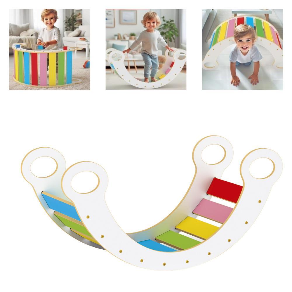 GANGORRA MONTESSORI INFANTIL MADEIRA BALANCO EQUILIBRIO MULTIFUNCOES TUNEL PLAYGROUND