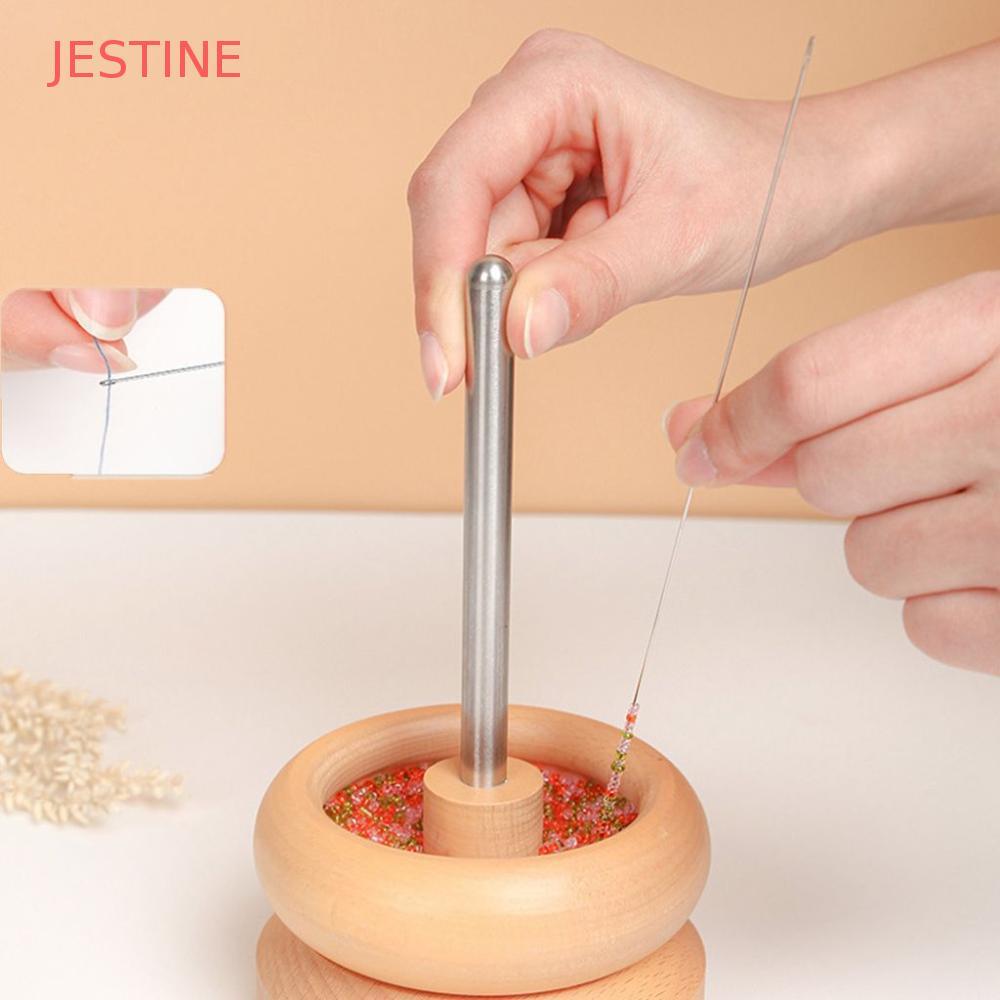 JESTINE Agulhas Curvas Para Miçangas , Aço Inoxidável Profissional De Qualidade Fazer Joias , Finas De Tricô
