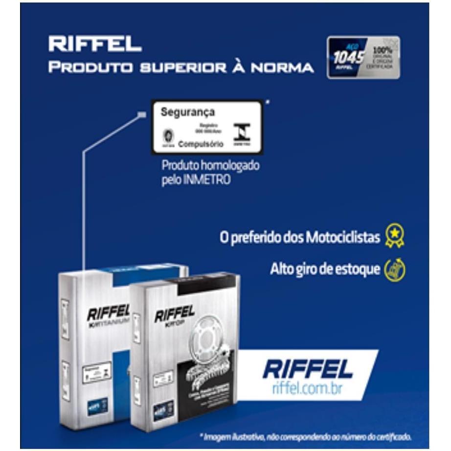 Kit Relação Tração Transmissão Xr 250 Tornado 2001 2002 2003 A 2008 Com Retentor Original Riffel — imagem 2 de 2