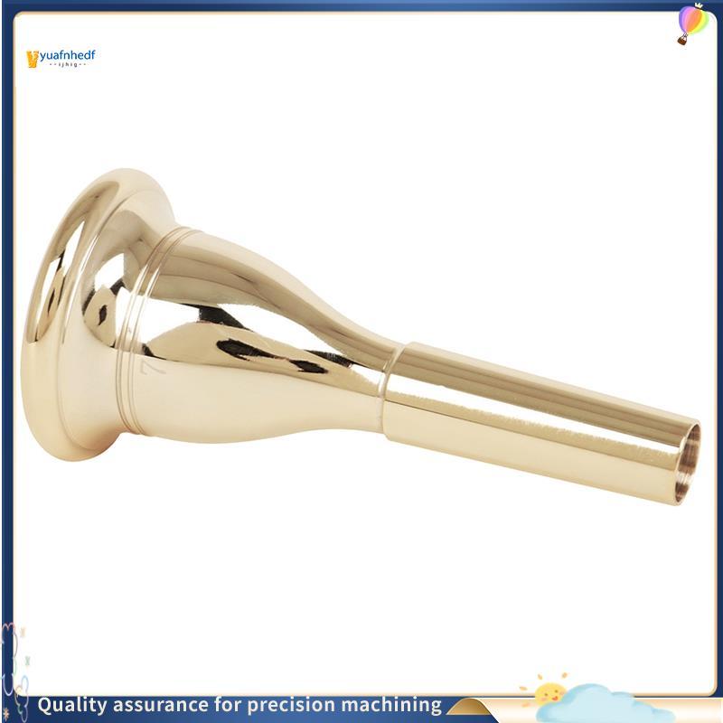 Bocal De Tuba , Construção De Latão Sólido , Acessórios Para Instrumentos Musicais Banhados A Ouro Dourado