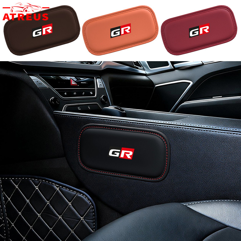 Toyota GR Joelheira De PU Couro Carro Almofada Suporte De Joelho Para Corolla Cross Hilux Etios RAV4 Yaris Fortuner SW4