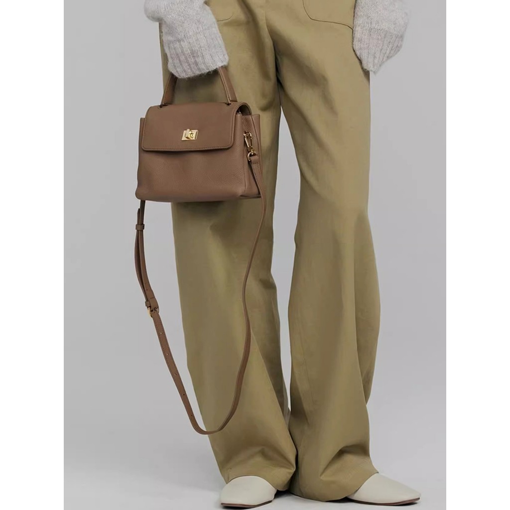 Bolsa de couro feminina pequena High-End pequena bolsa quadrada primavera verão textura novo estilo couro genuíno ombro 