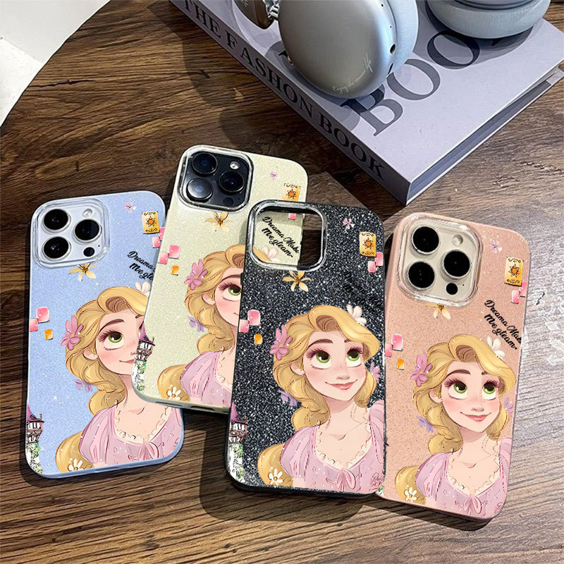 Capa Para Samsung A17 A07 A06 A15 A16 A14 A32 A56 A36 A55 A54 A23 S26 Princesa Rapunzel De Com Glitter Emaranhado