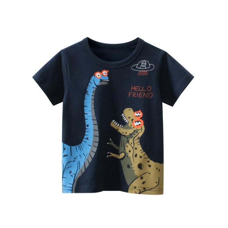 27 crianças marca puro algodão meninos roupas 2026 verão crianças roupas de manga curta camiseta dos desenhos animados d