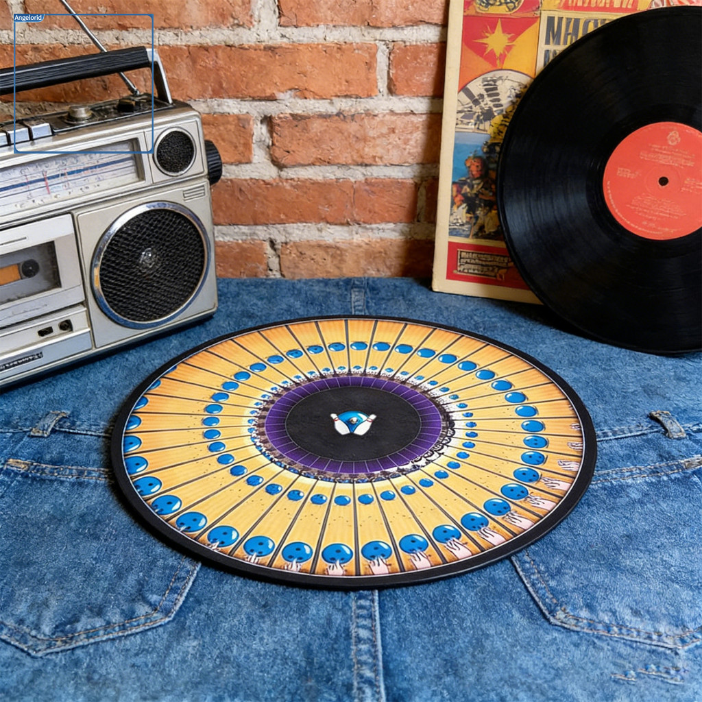 Turntable Slipmat Vinyl Record 2/3pcs 12-inch Zoetrope Player Mat with Optical Illusion Motion Effect for Djs and Music 