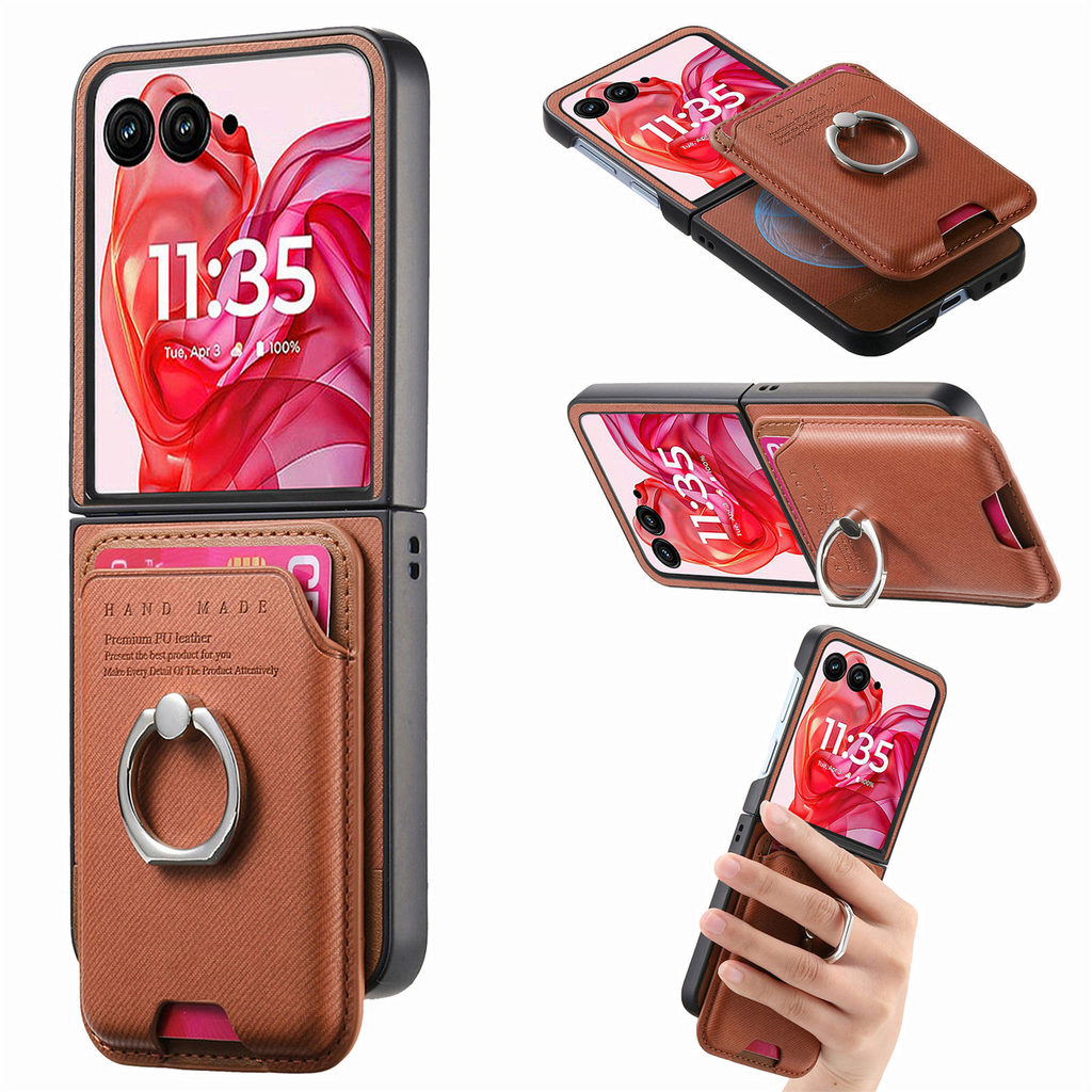 Capa Carteira Magnética para Motorola Razr 70 Ultra / 60 Ultra / 50 Ultra com Po