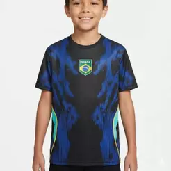 Camiseta Brasil Marin Dry Infantil Azul