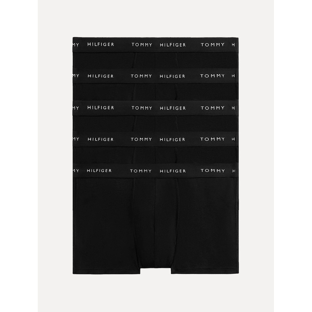 Cueca Tommy Hilfiger Cotton Boxer Trunk Preta Pack