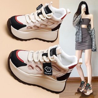 Influenciador forro de lã engrossado de alta qualidade sapatos esportivos casuais femininos 2025 outono inverno novo est