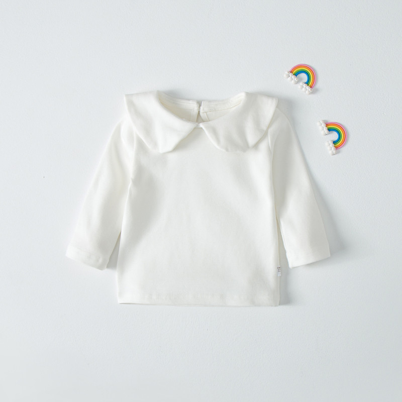 Bebê menina manga comprida camiseta puro algodão primavera outono estilo ocidental 3 princesa 2 bonito 1 ano de idade me