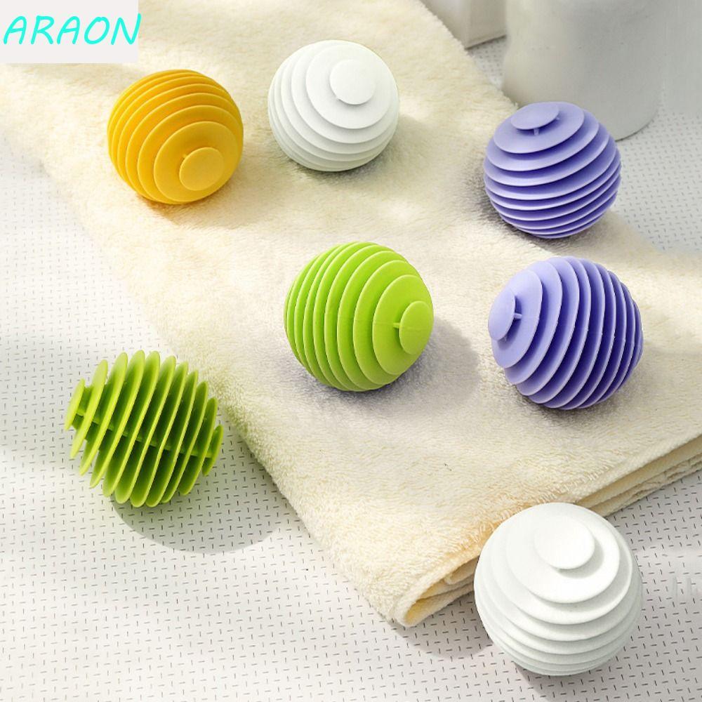 ARAON 3 Peças De Bolas De Borracha Macia Para Lavanderia , Bola Colorida Lavagem De Roupas Domésticas , Reutilizável