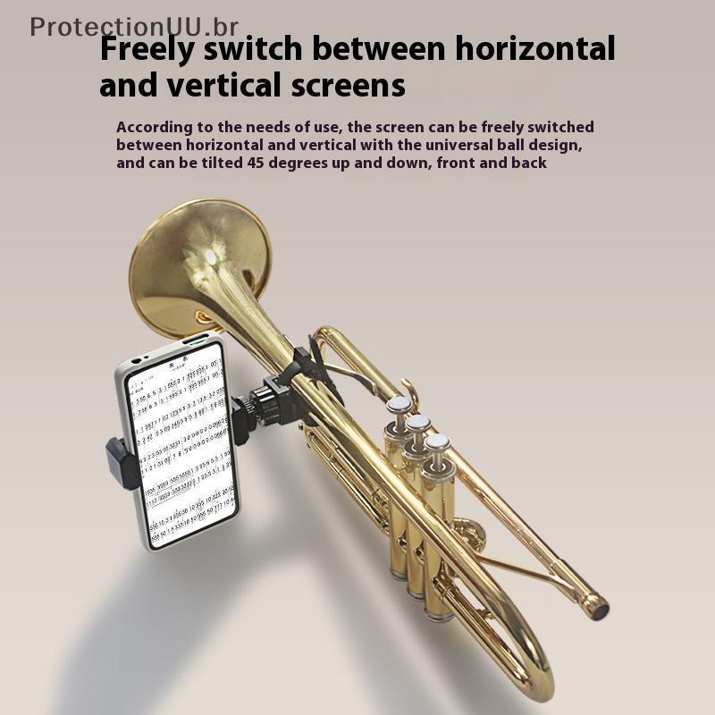 PROTE Suporte De Telefone De Lira De Trompete Ajustável Para Oboé Trombone Clarinete Banda De Marcha BR